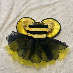 Yellow and Black Bumblebee Halloween Costume with Wings and Tutu